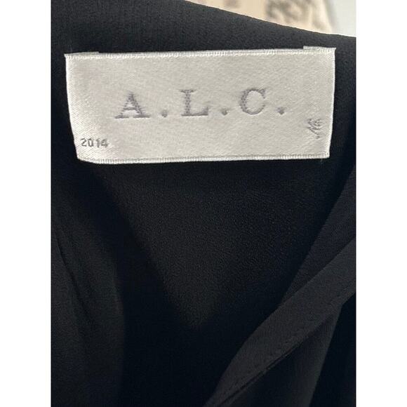 B27 A.L.C. Black Sleeveless Jumpsuit Womens 6 Tailored Straight Leg Minimalist - Picture 9 of 9